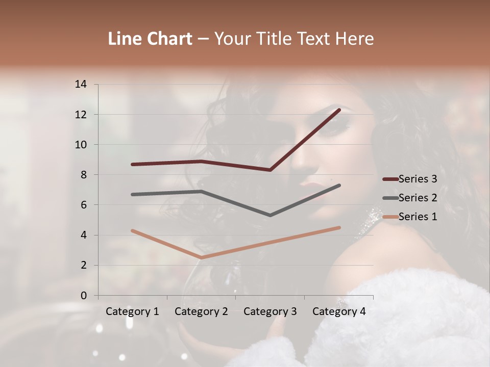 Sensuality Hot Brunette PowerPoint Template