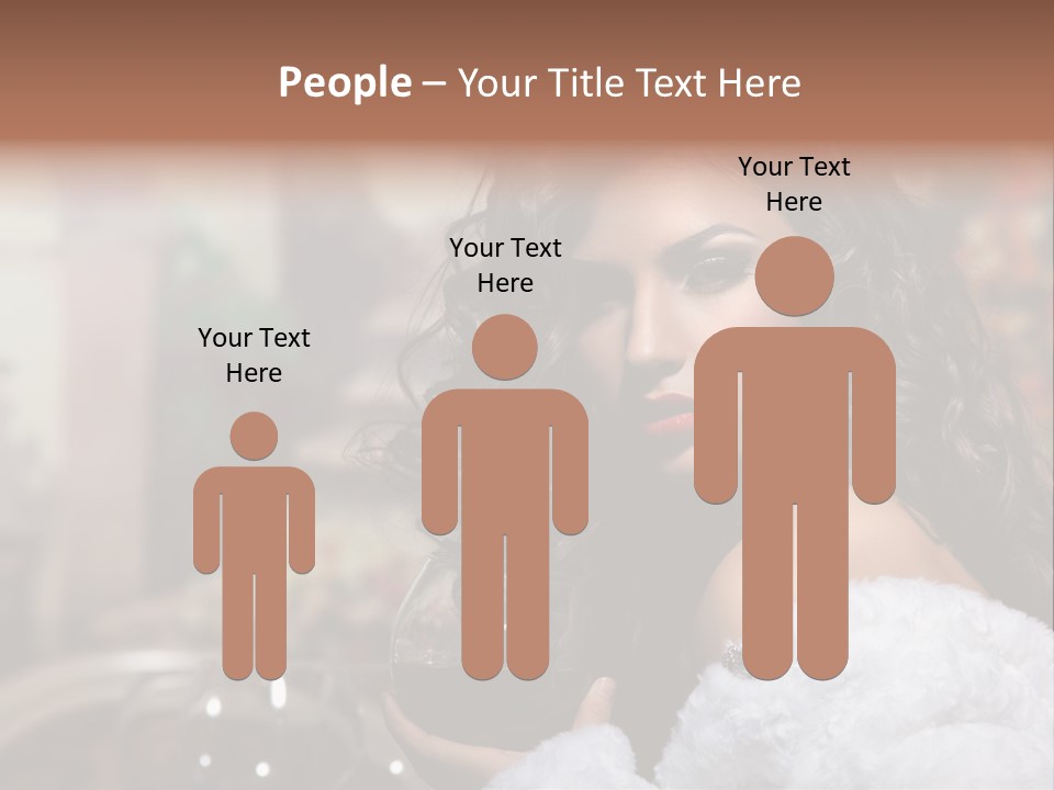 Sensuality Hot Brunette PowerPoint Template