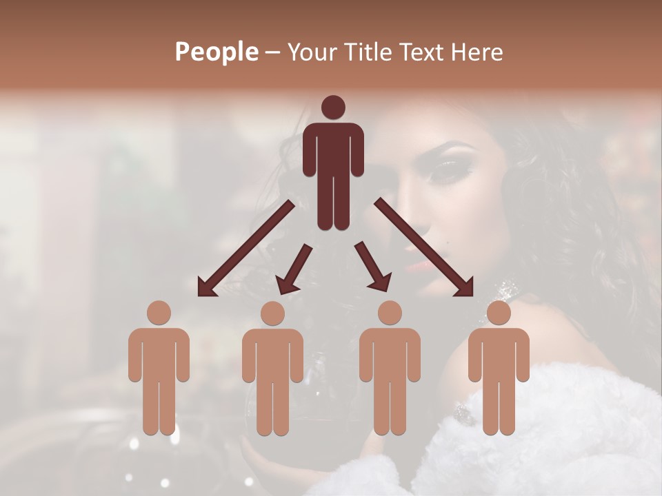 Sensuality Hot Brunette PowerPoint Template