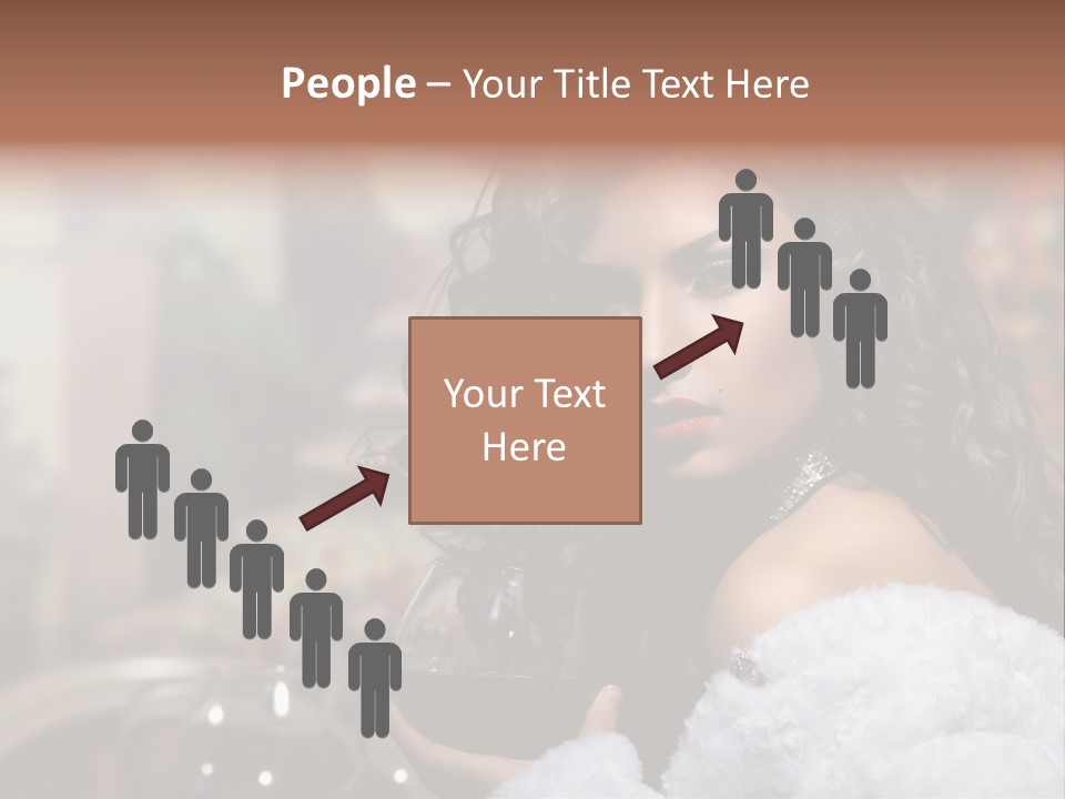 Sensuality Hot Brunette PowerPoint Template