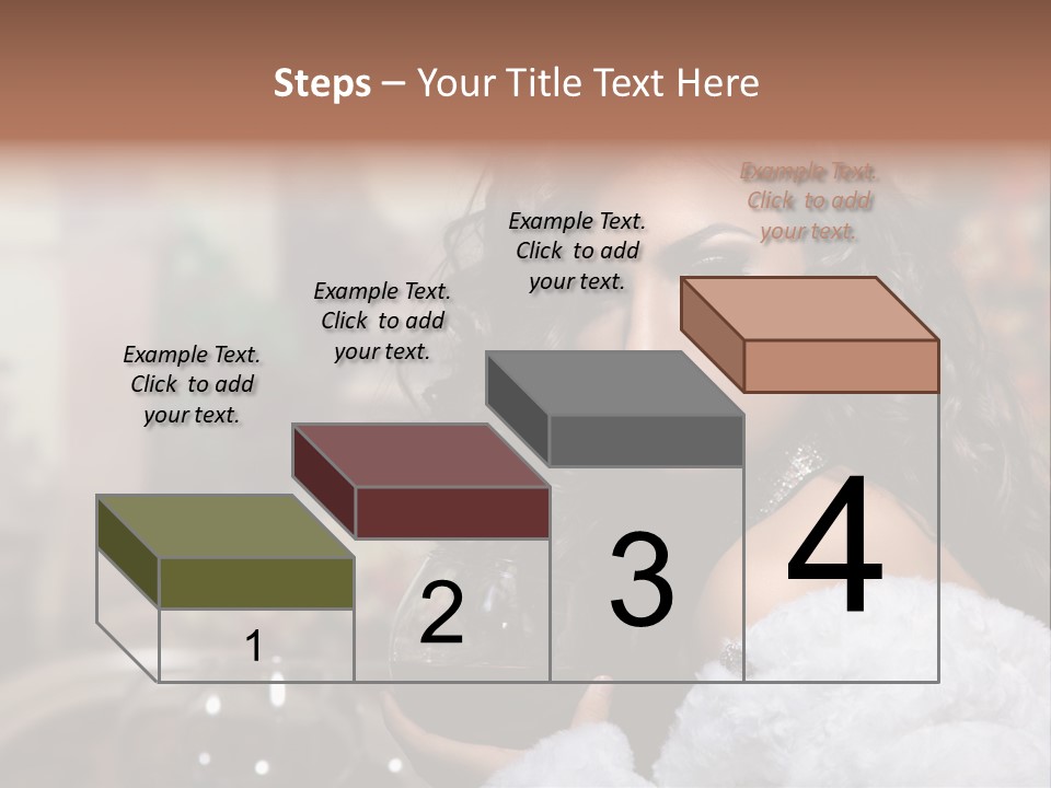 Sensuality Hot Brunette PowerPoint Template