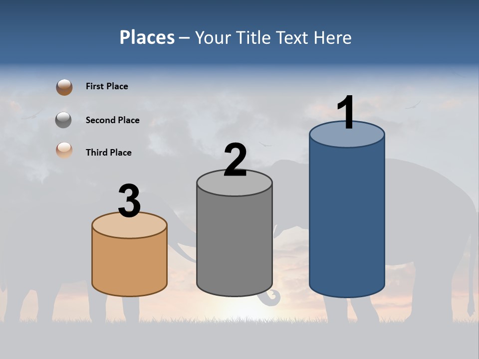 Sunbeam Sunset Silhouette PowerPoint Template