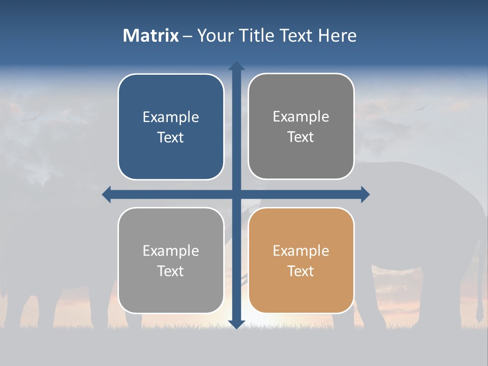 Sunbeam Sunset Silhouette PowerPoint Template