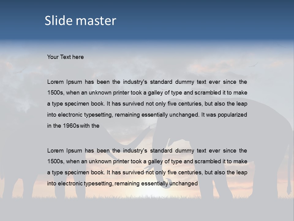 Sunbeam Sunset Silhouette PowerPoint Template