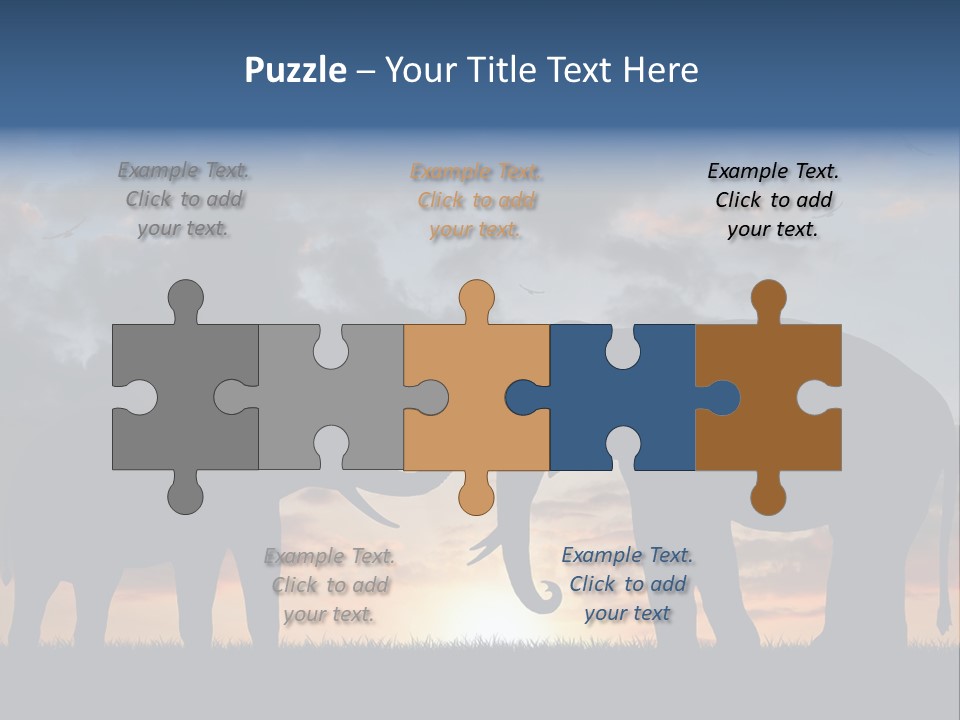 Sunbeam Sunset Silhouette PowerPoint Template