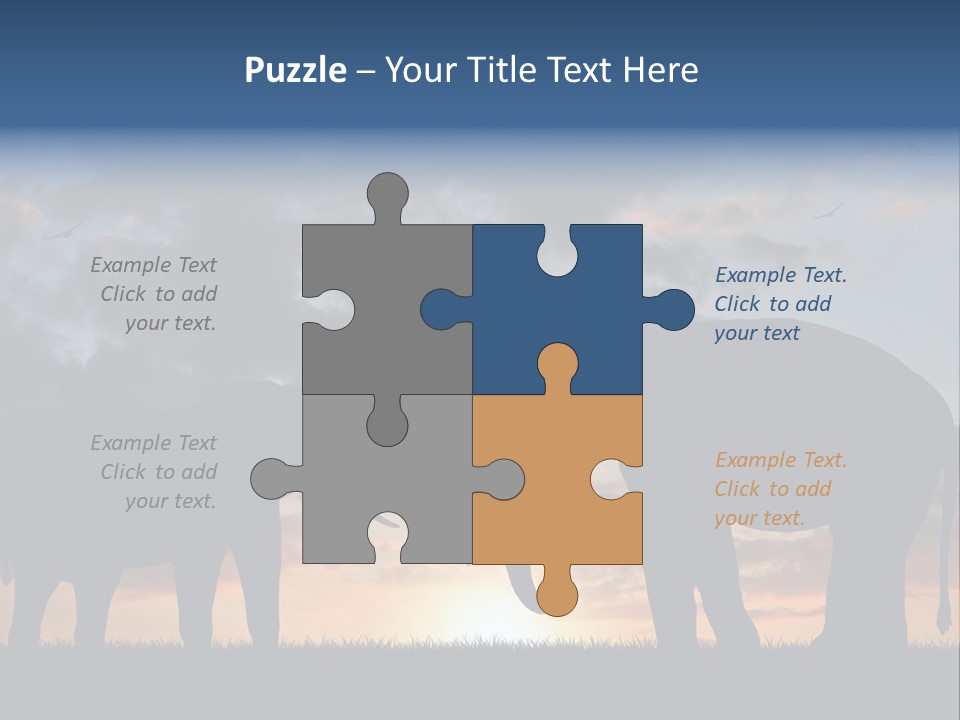 Sunbeam Sunset Silhouette PowerPoint Template