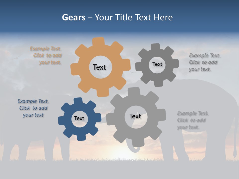 Sunbeam Sunset Silhouette PowerPoint Template