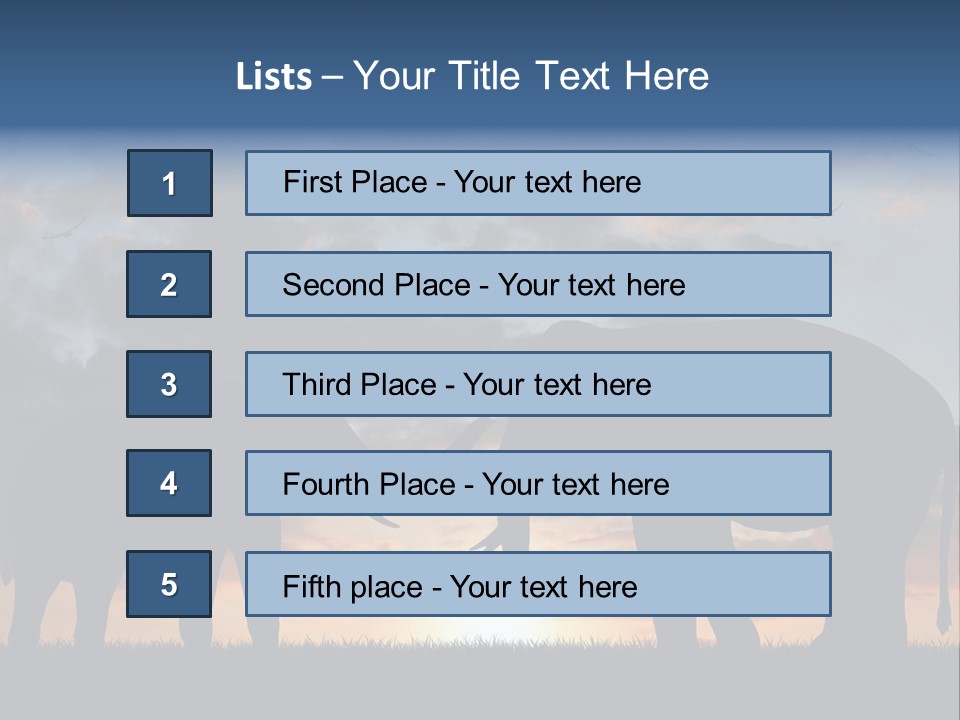 Sunbeam Sunset Silhouette PowerPoint Template