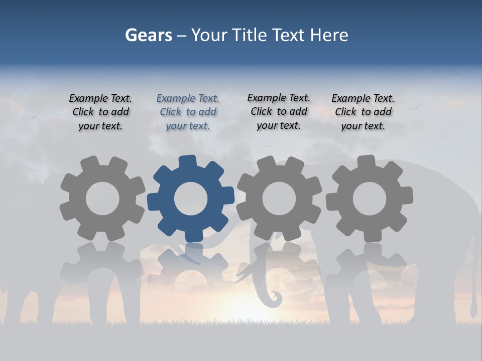 Sunbeam Sunset Silhouette PowerPoint Template