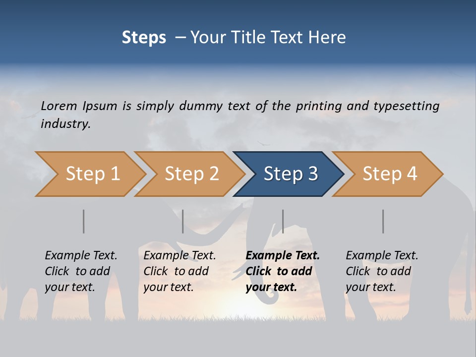Sunbeam Sunset Silhouette PowerPoint Template