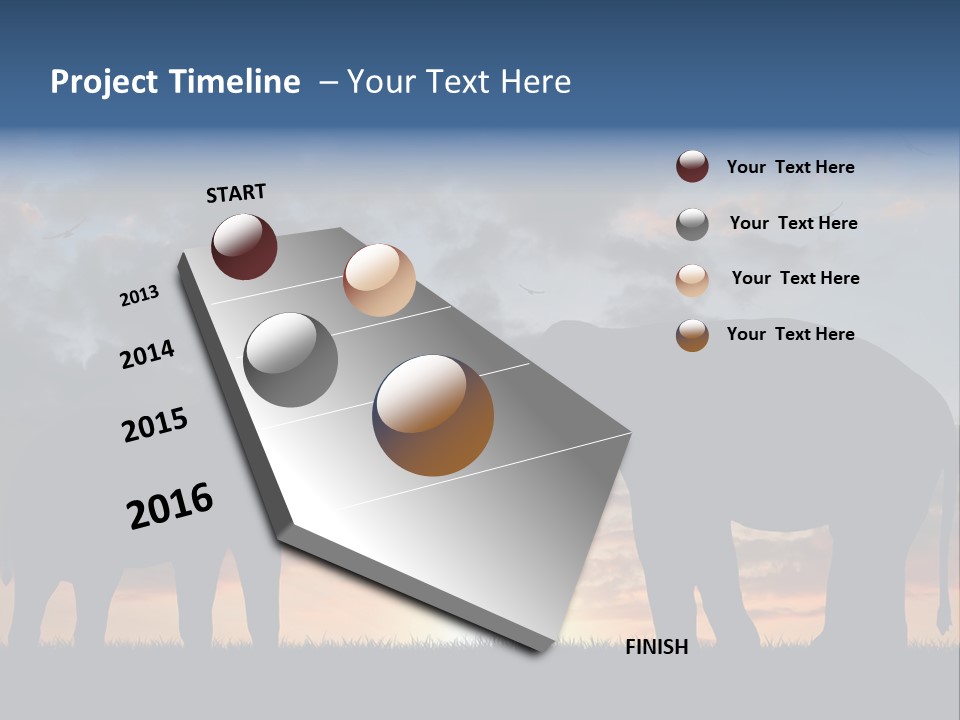 Sunbeam Sunset Silhouette PowerPoint Template