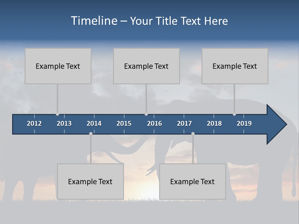 Sunbeam Sunset Silhouette PowerPoint Template