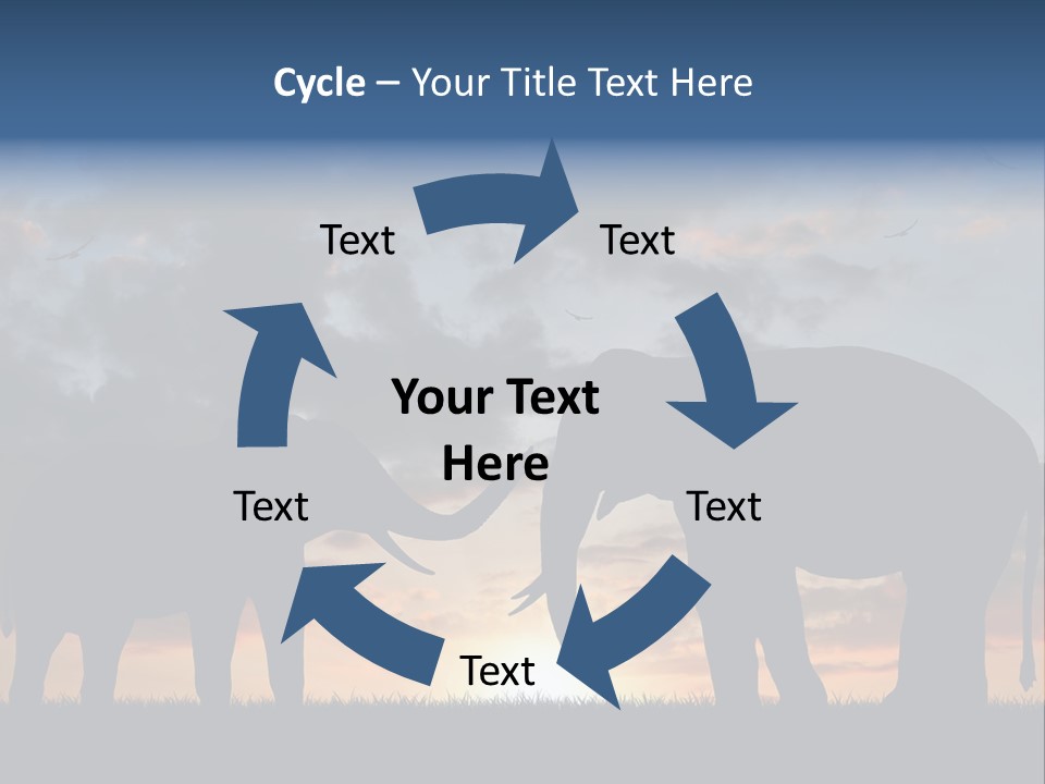 Sunbeam Sunset Silhouette PowerPoint Template