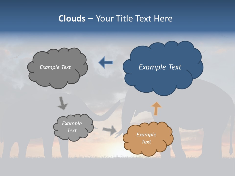 Sunbeam Sunset Silhouette PowerPoint Template