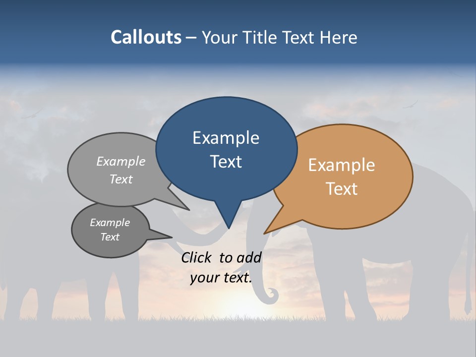 Sunbeam Sunset Silhouette PowerPoint Template