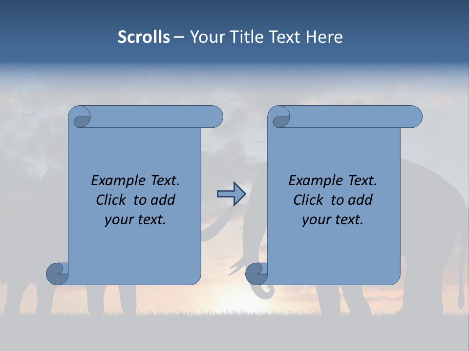 Sunbeam Sunset Silhouette PowerPoint Template
