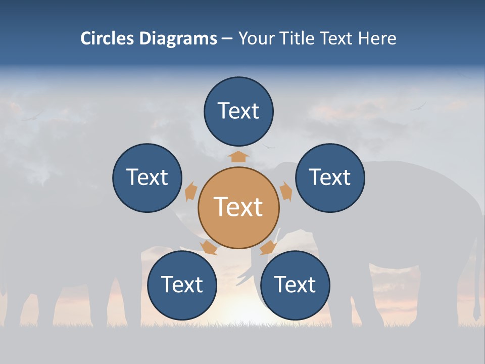 Sunbeam Sunset Silhouette PowerPoint Template