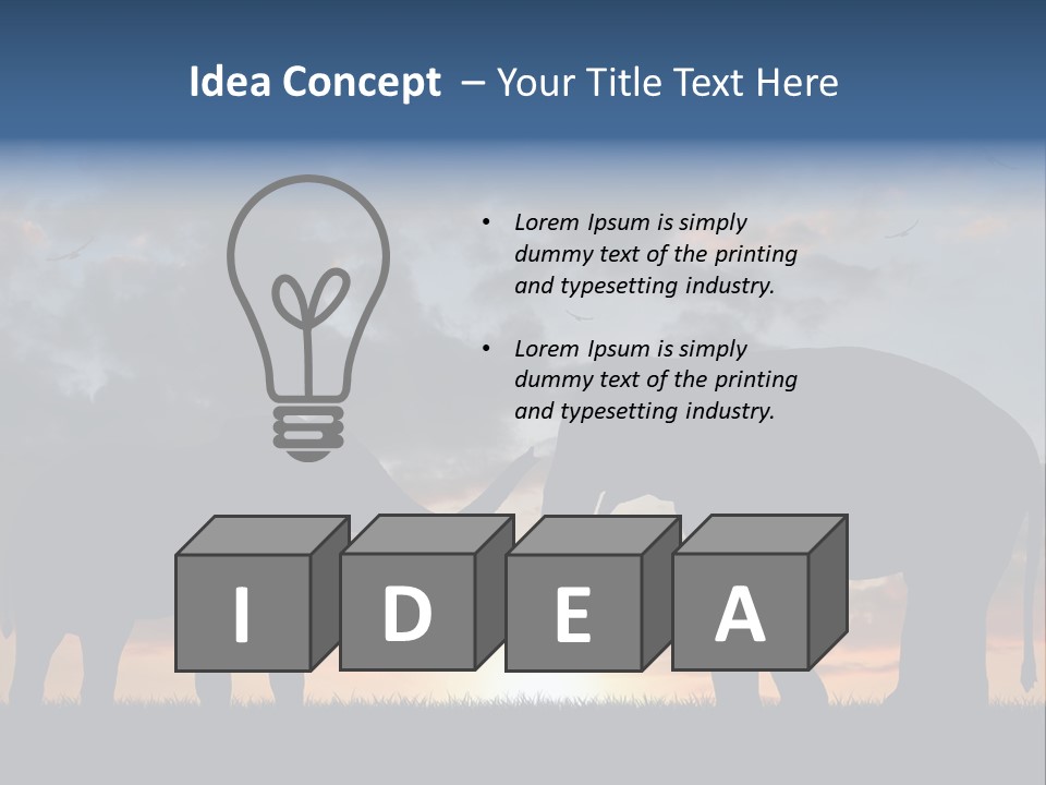 Sunbeam Sunset Silhouette PowerPoint Template