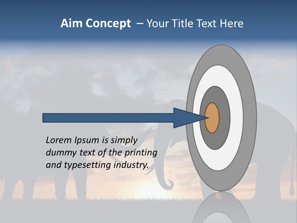 Sunbeam Sunset Silhouette PowerPoint Template