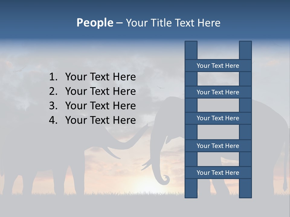 Sunbeam Sunset Silhouette PowerPoint Template