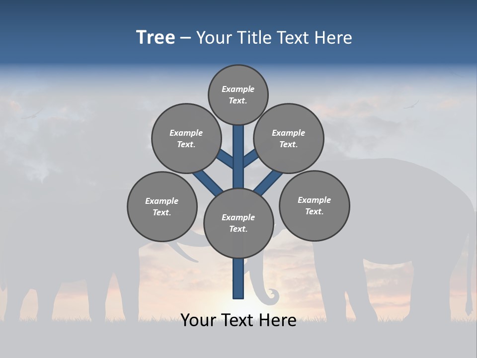 Sunbeam Sunset Silhouette PowerPoint Template