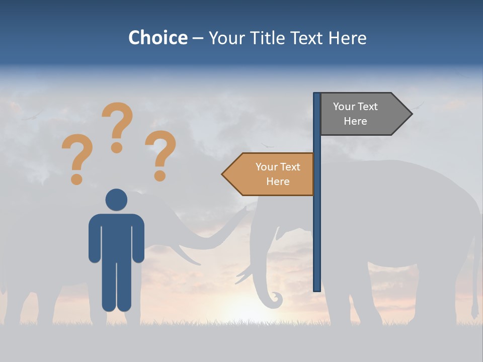 Sunbeam Sunset Silhouette PowerPoint Template