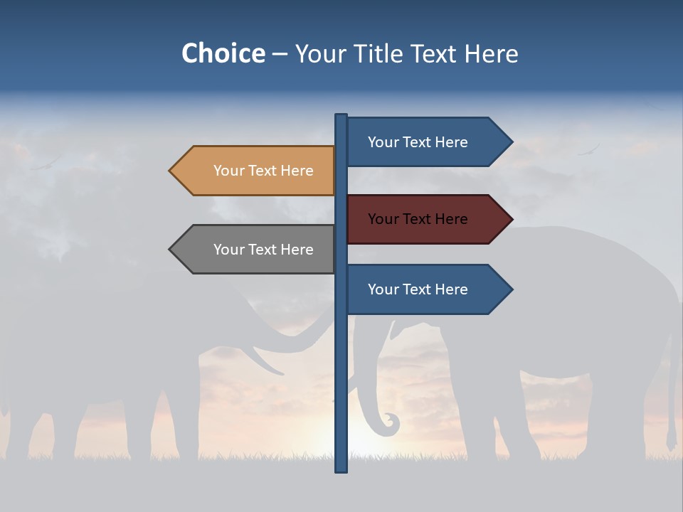 Sunbeam Sunset Silhouette PowerPoint Template
