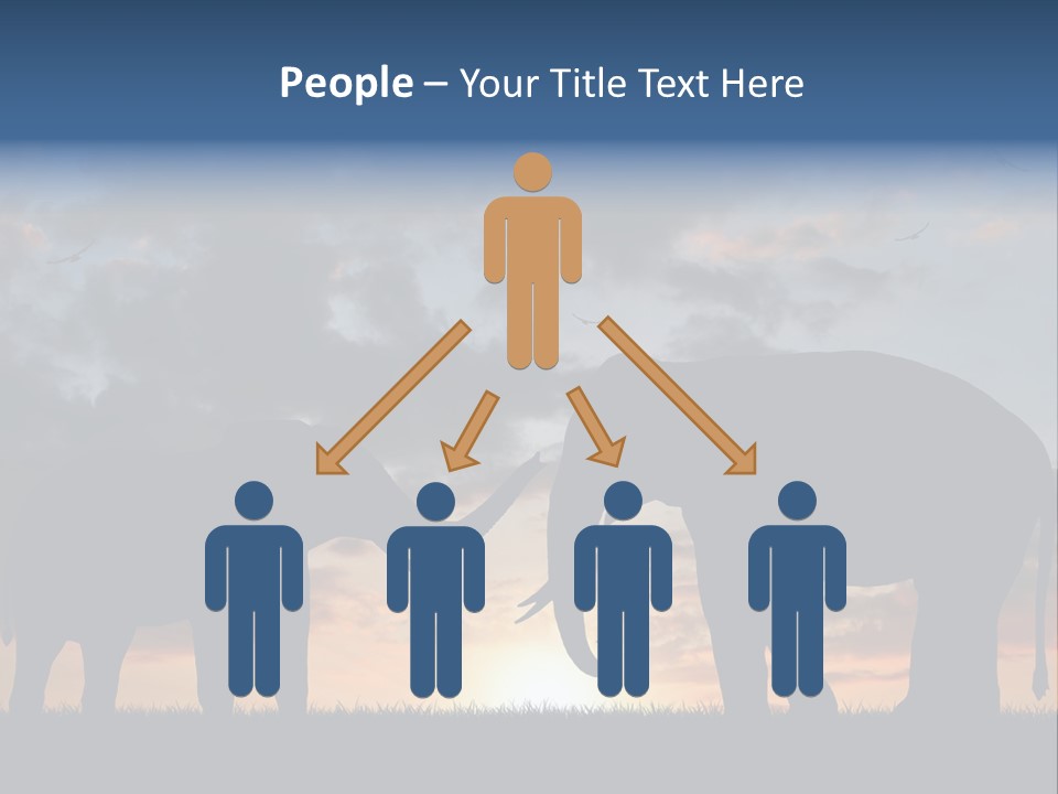 Sunbeam Sunset Silhouette PowerPoint Template