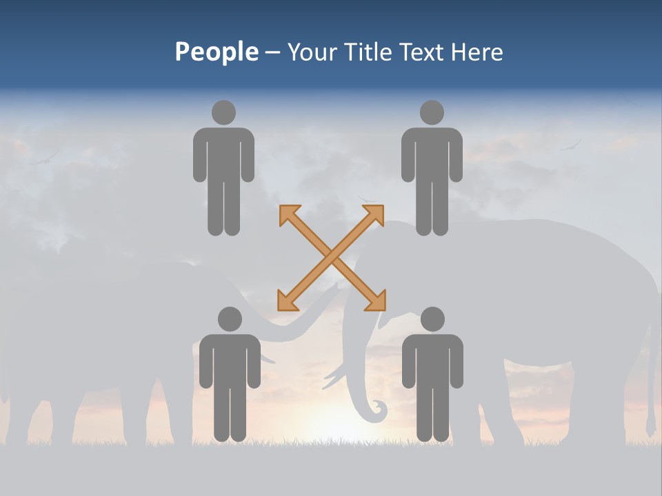 Sunbeam Sunset Silhouette PowerPoint Template