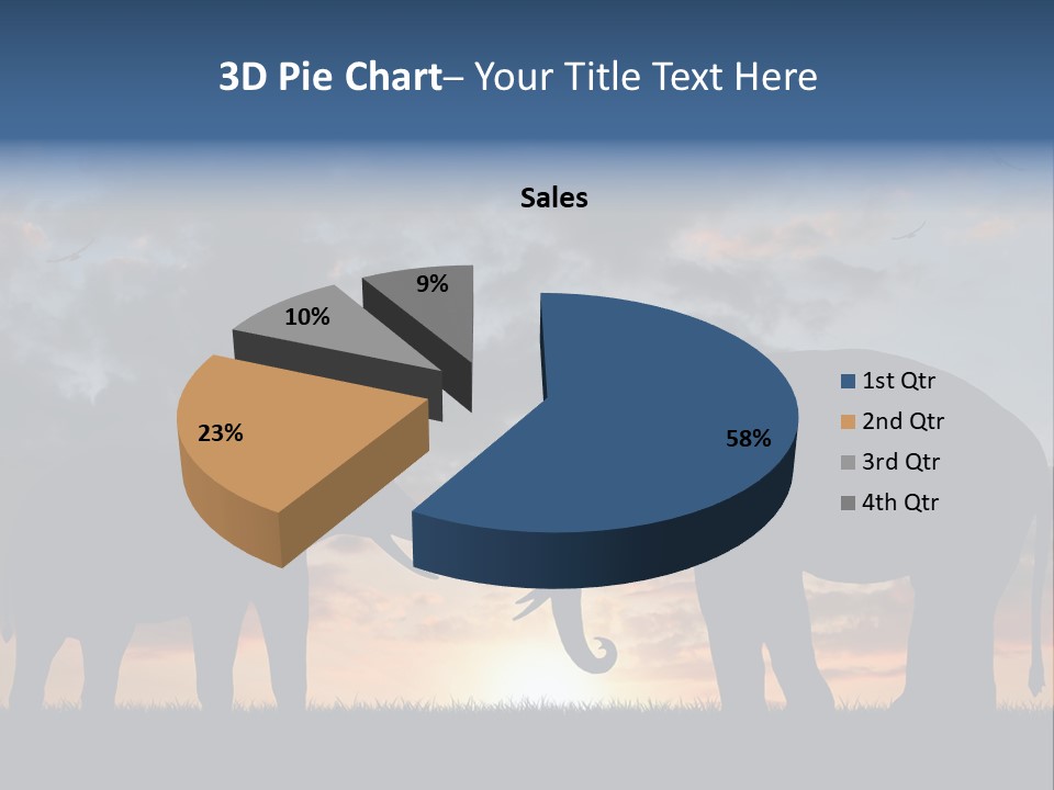 Sunbeam Sunset Silhouette PowerPoint Template