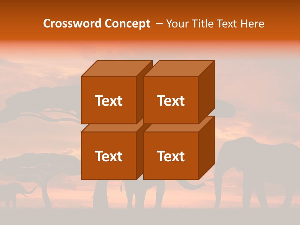 Africa Desert Illustrations PowerPoint Template