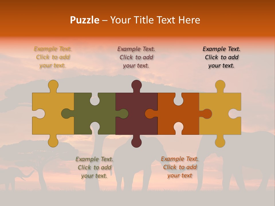 Africa Desert Illustrations PowerPoint Template