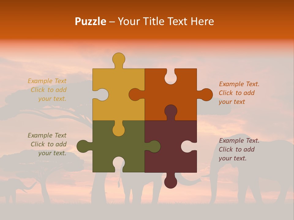 Africa Desert Illustrations PowerPoint Template