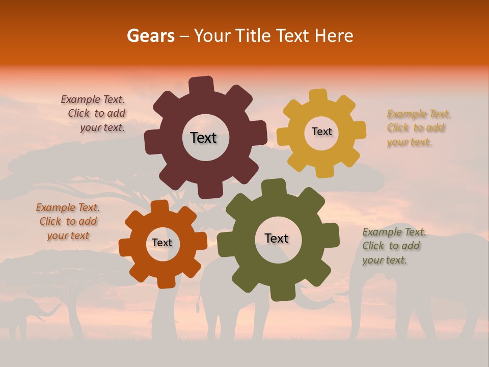 Africa Desert Illustrations PowerPoint Template