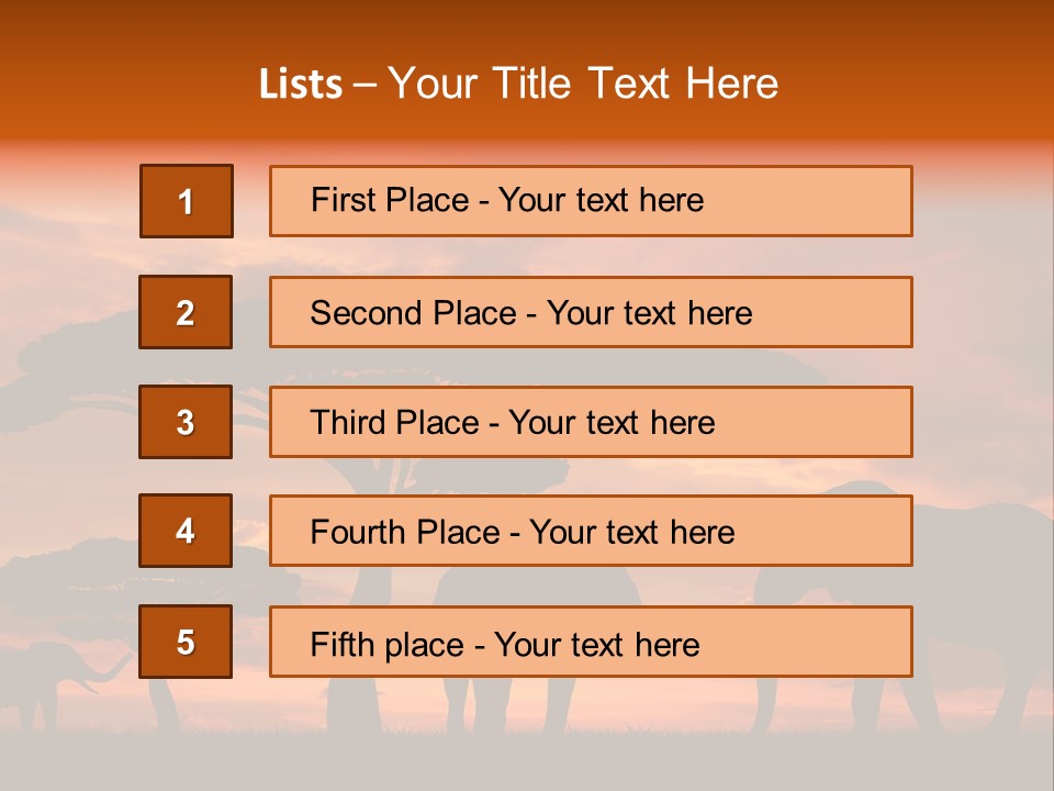Africa Desert Illustrations PowerPoint Template