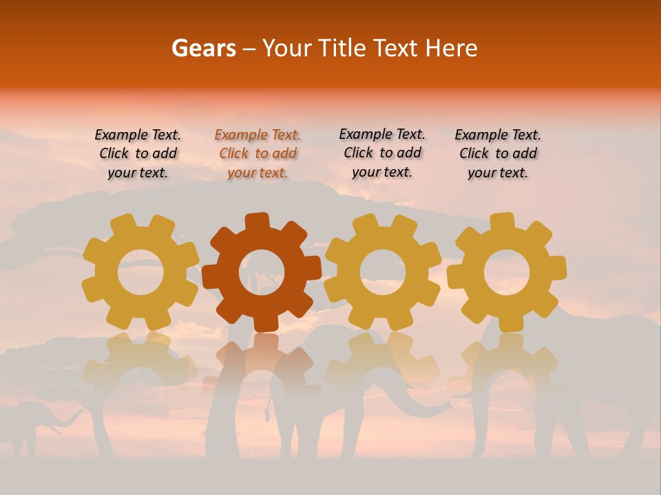 Africa Desert Illustrations PowerPoint Template