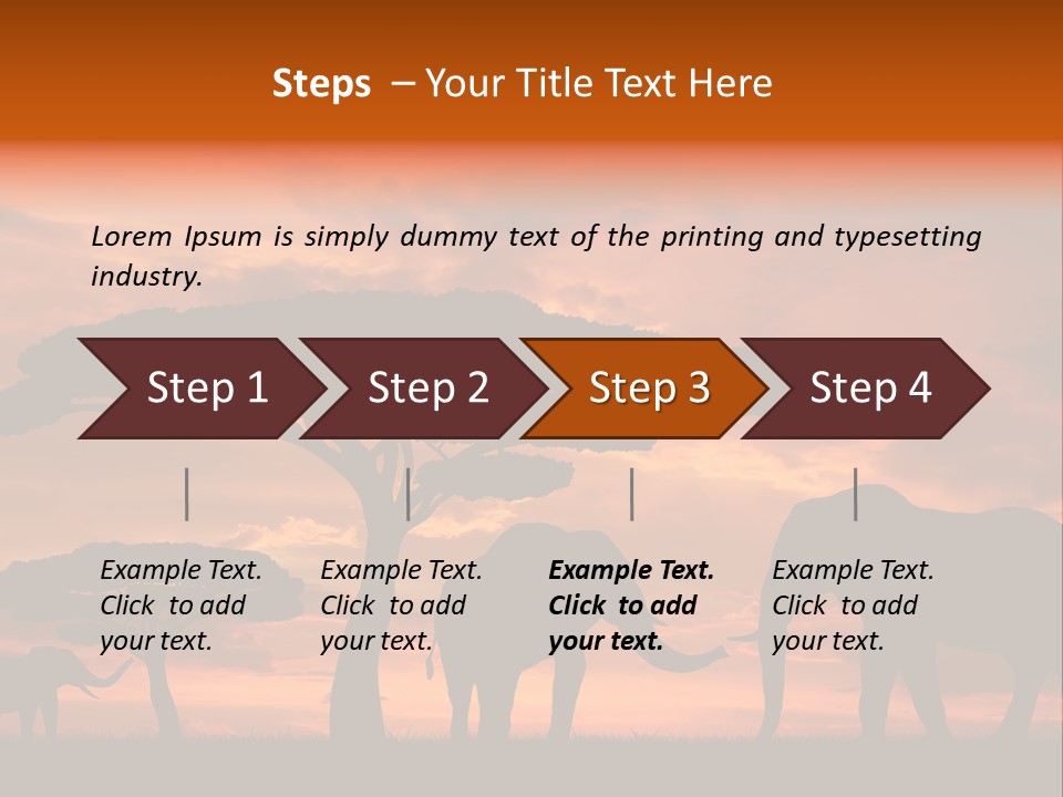 Africa Desert Illustrations PowerPoint Template