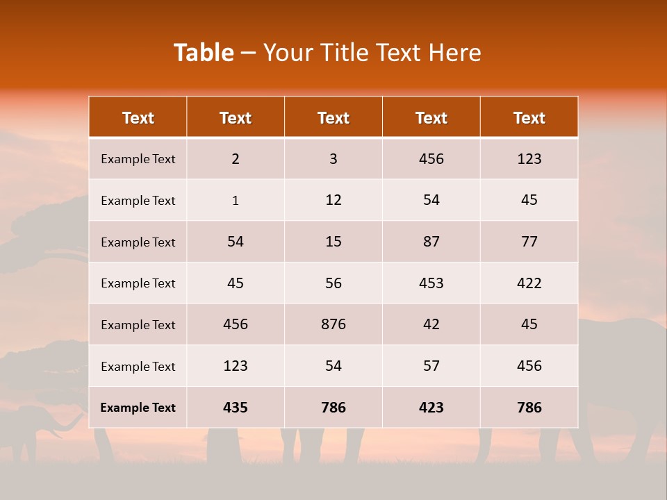 Africa Desert Illustrations PowerPoint Template