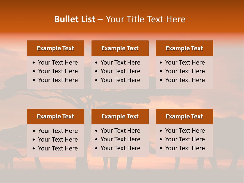 Africa Desert Illustrations PowerPoint Template