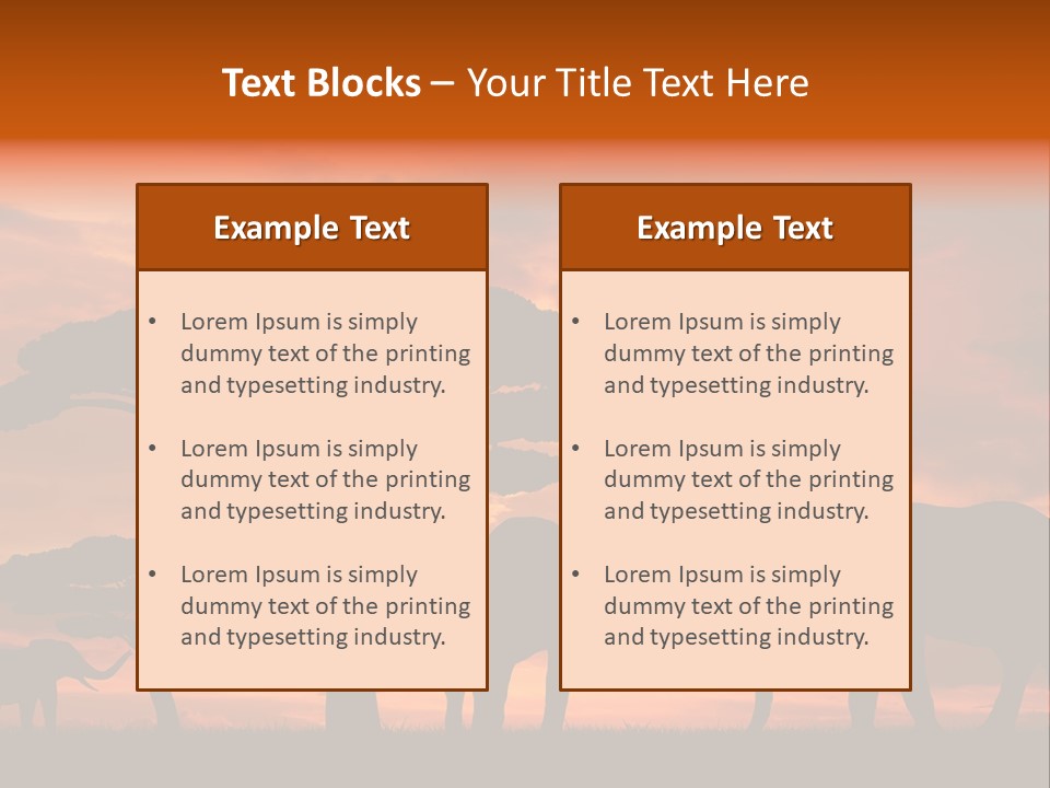Africa Desert Illustrations PowerPoint Template