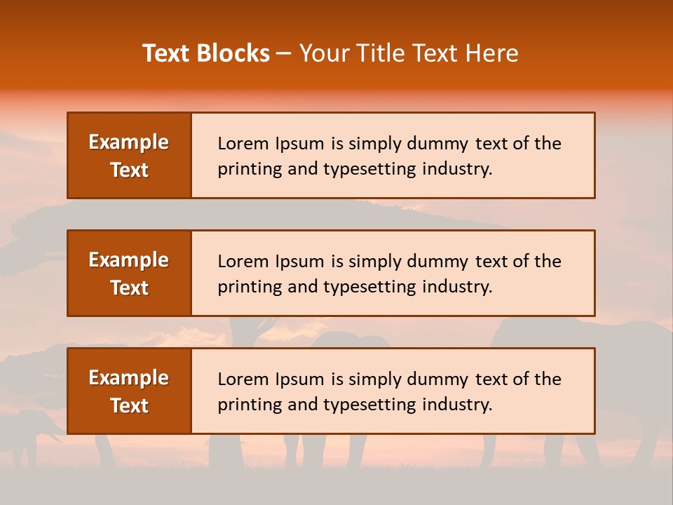 Africa Desert Illustrations PowerPoint Template