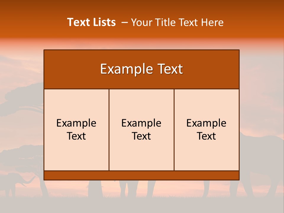 Africa Desert Illustrations PowerPoint Template