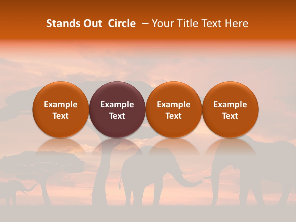Africa Desert Illustrations PowerPoint Template