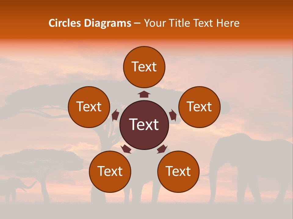 Africa Desert Illustrations PowerPoint Template