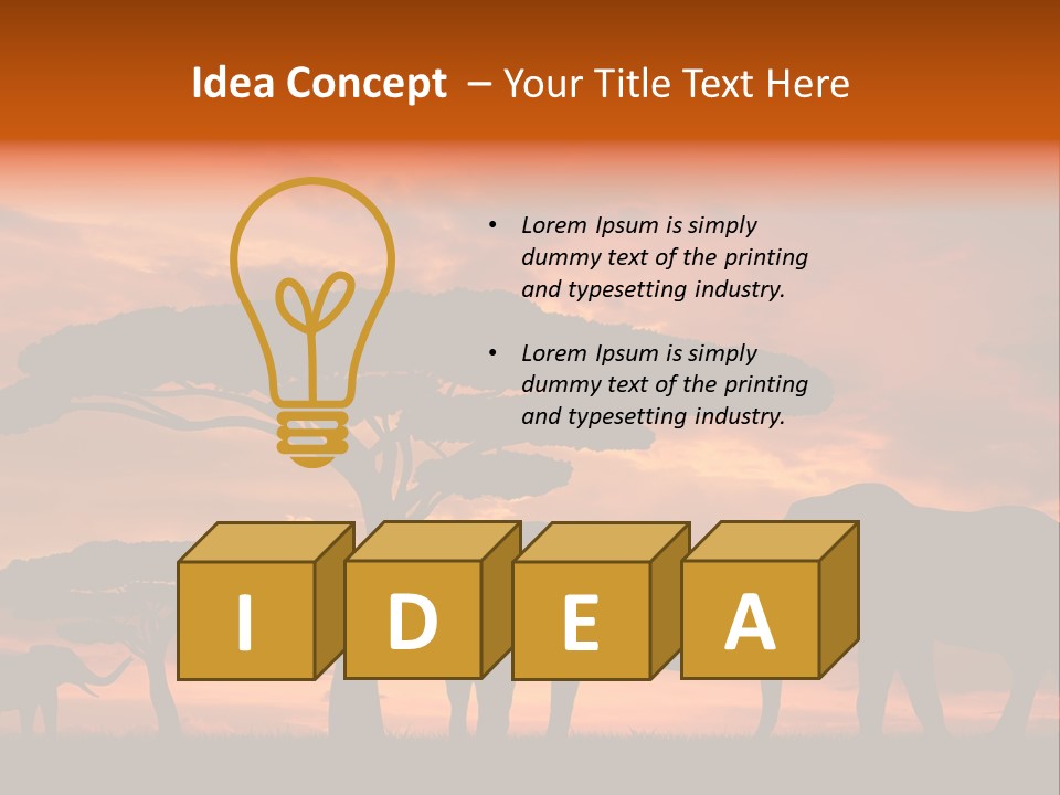 Africa Desert Illustrations PowerPoint Template