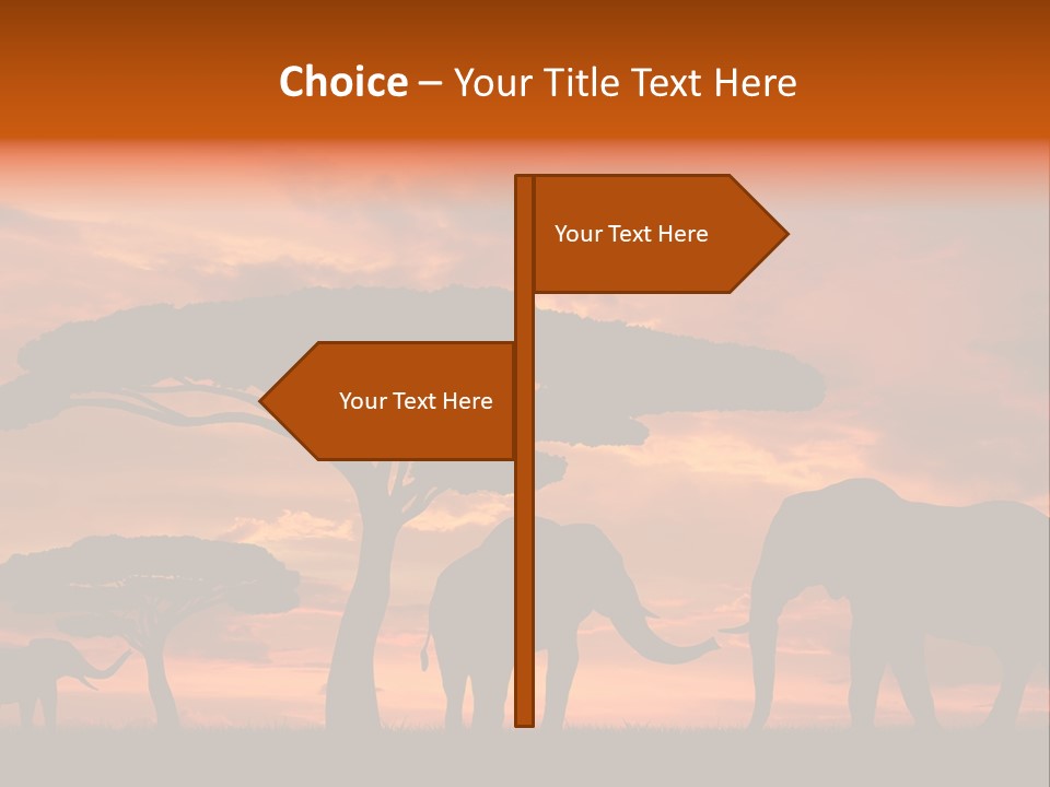 Africa Desert Illustrations PowerPoint Template