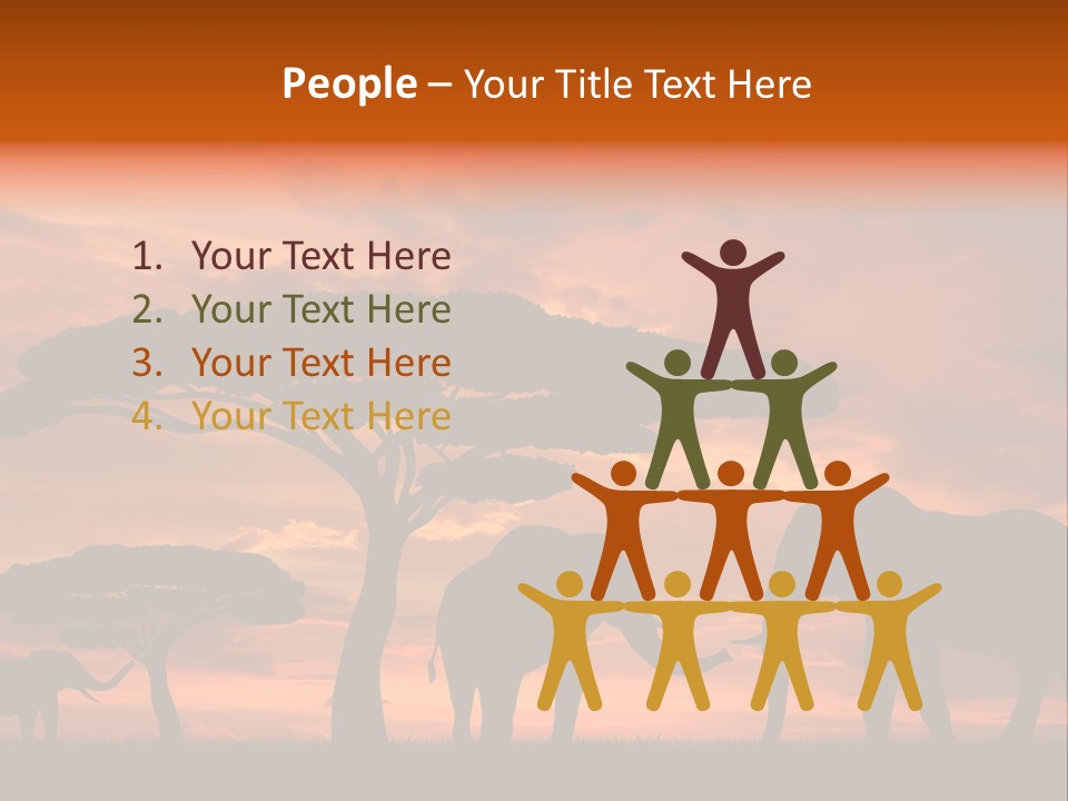 Africa Desert Illustrations PowerPoint Template