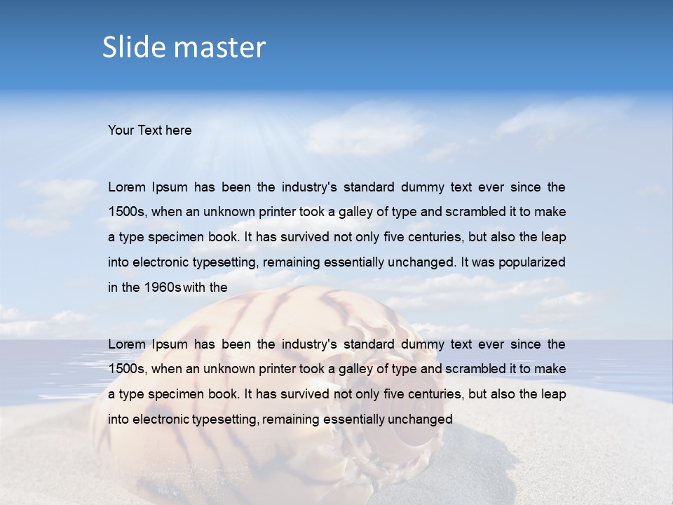 Holiday Tropical Shoreline PowerPoint Template