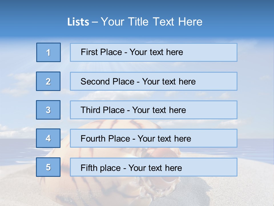 Holiday Tropical Shoreline PowerPoint Template