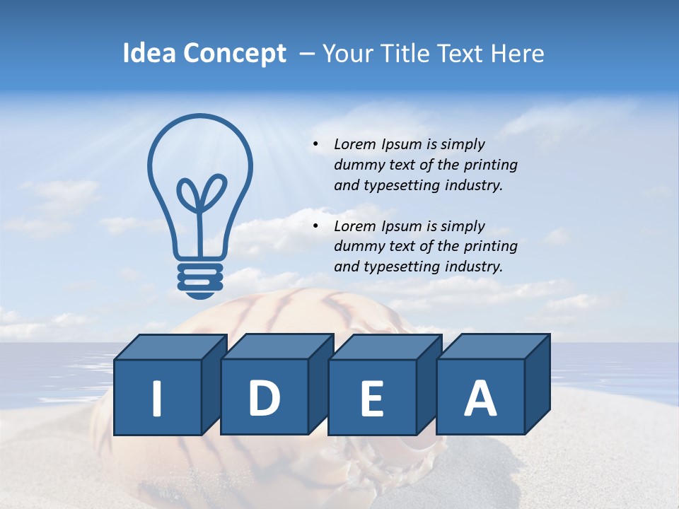 Holiday Tropical Shoreline PowerPoint Template